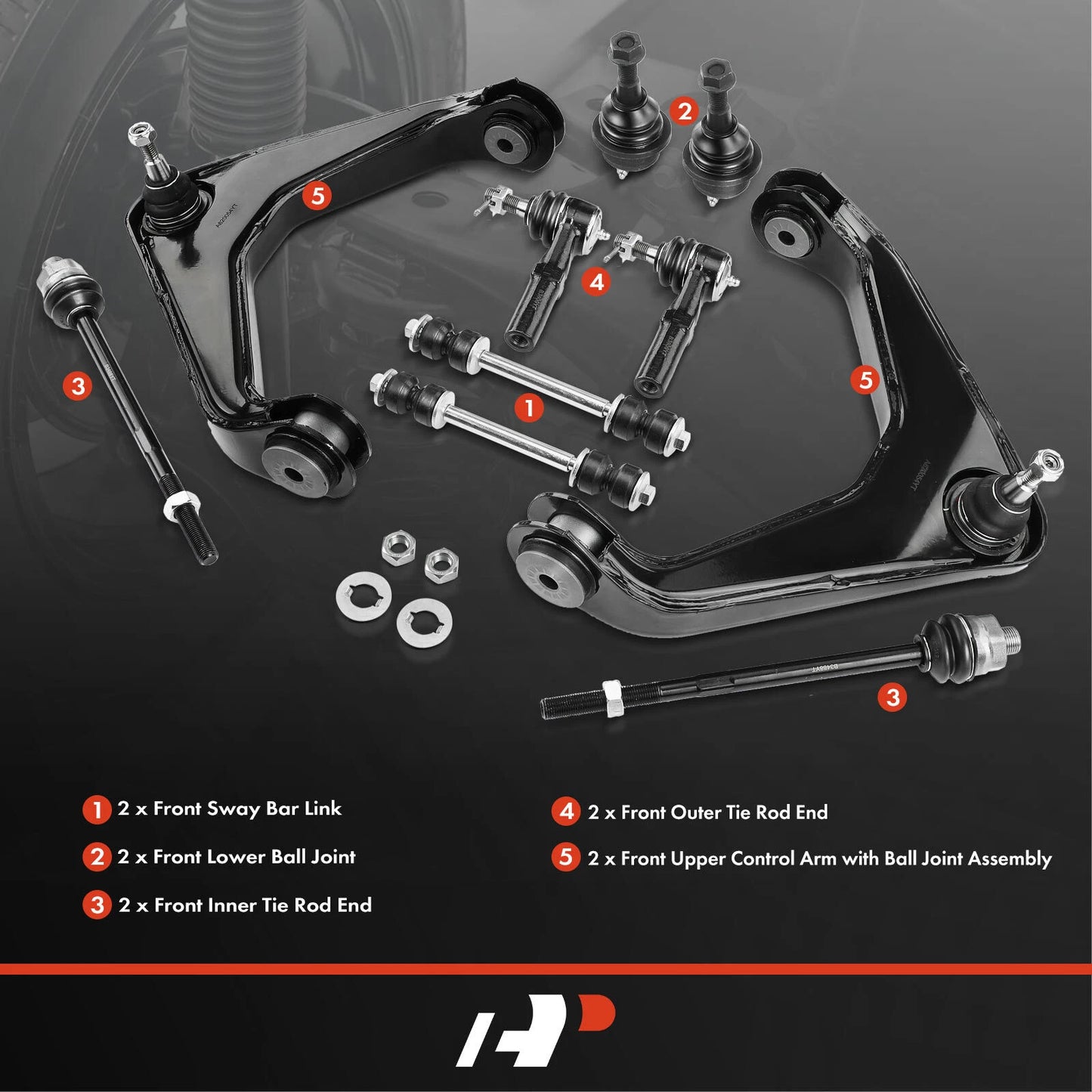 10x Control Arm Ball Joint Tie Rod Sway Bar for Chevrolet GMC Hummer