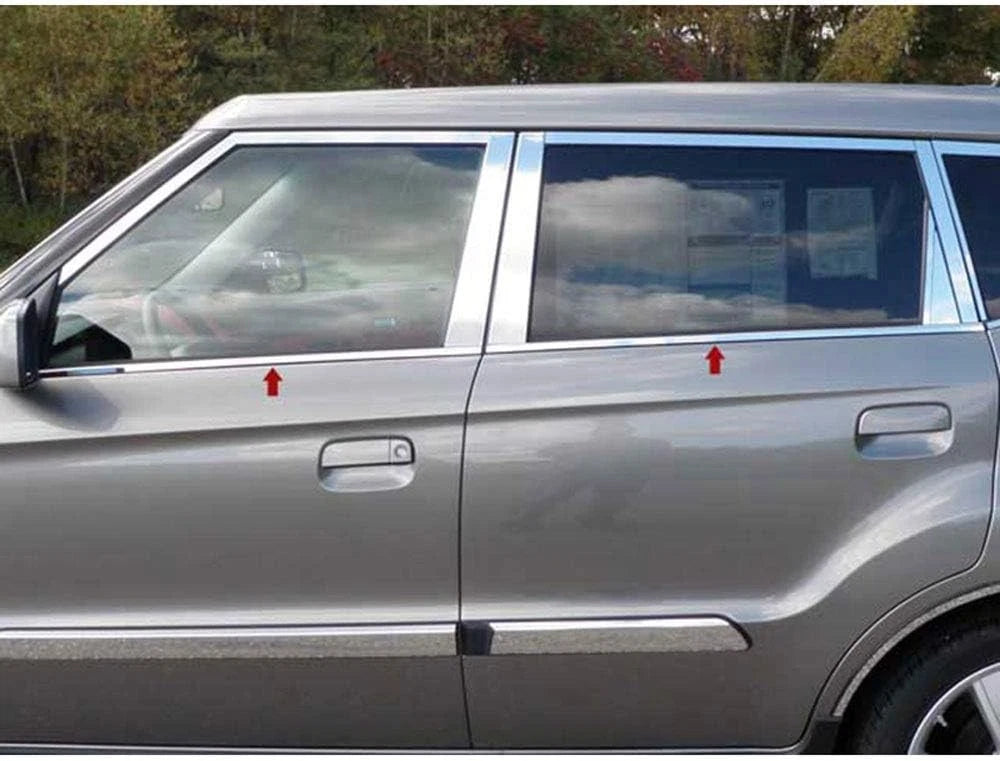 4pc. Luxury FX Chrome Window Sill Trim for 2010-2013 Kia Soul