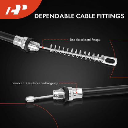 2X Rear Parking Brake Cables for Chevy Cavalier (1995–2002)