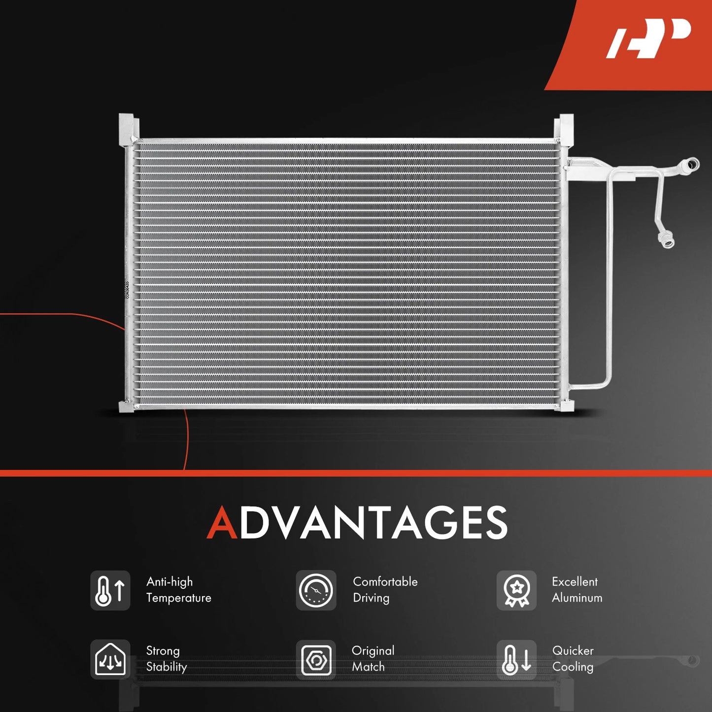 A/C Condenser for Chevrolet R1500 K10 Suburban Blazer (1989–1991)