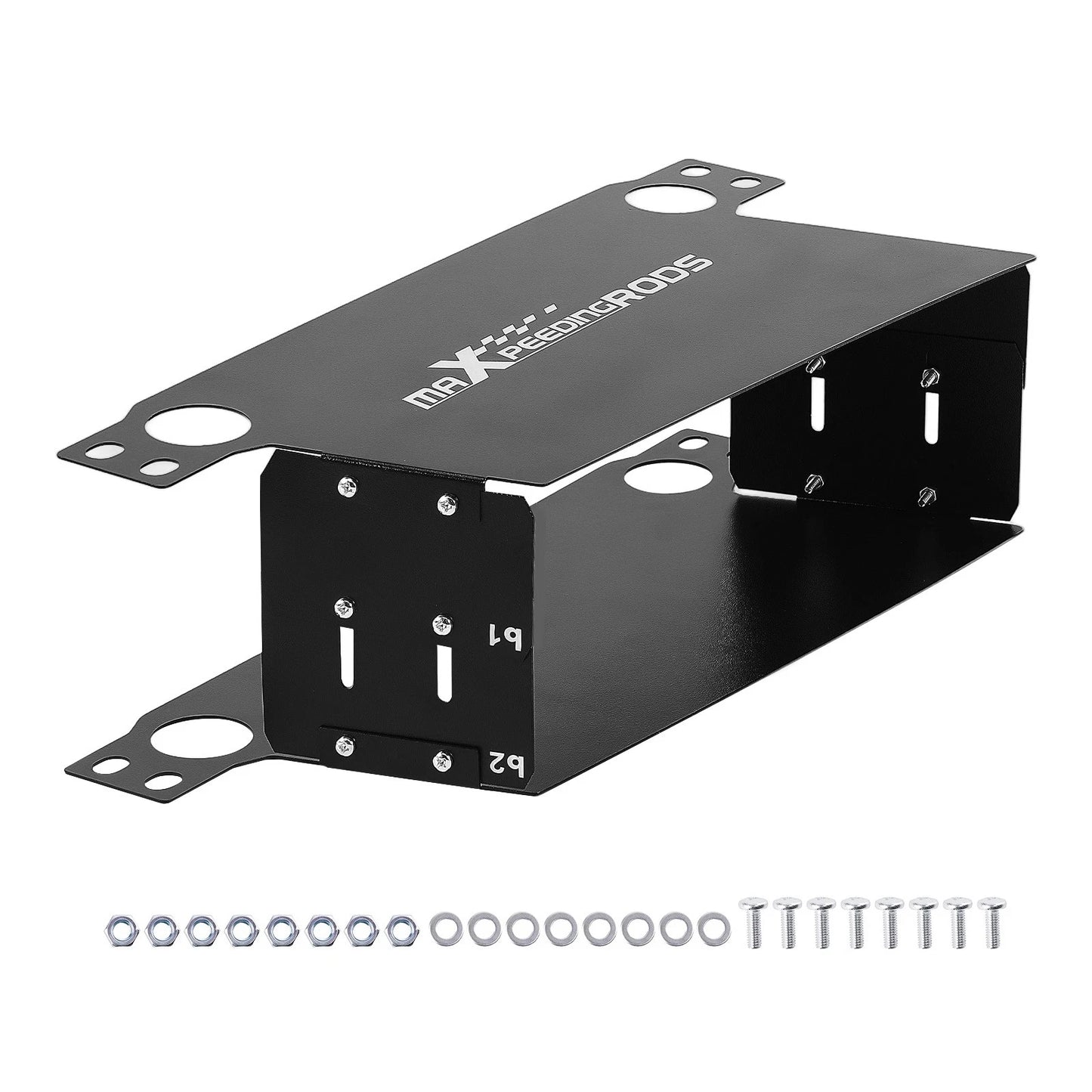 Adjustable Oil Cooler Air Guide Plate Set Black for Ford (2007–2013)