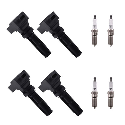4 Ignition Coils & Spark Plugs for Ford Bronco Edge 2.0L 2.3L (2019–2022)