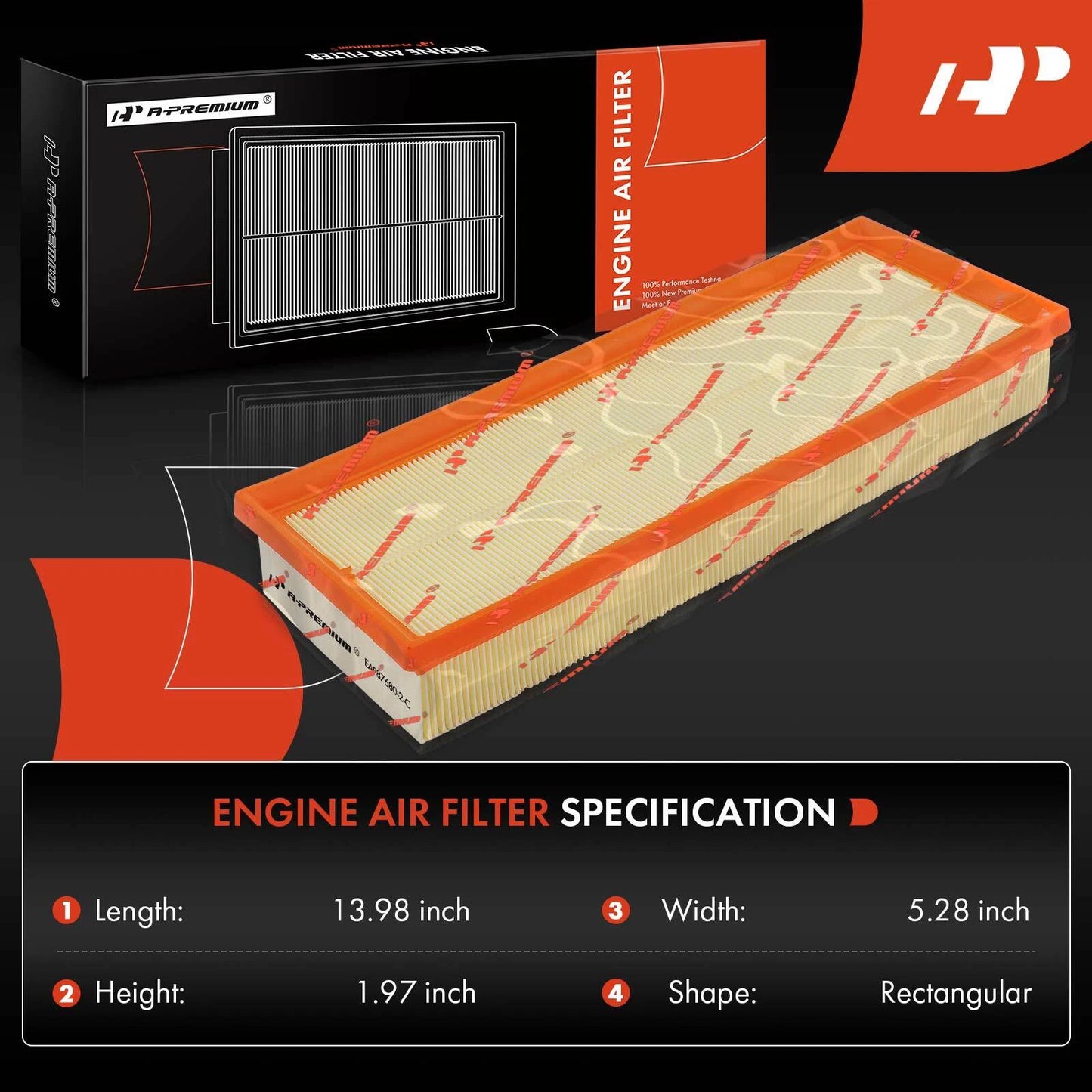 2X Engine Air Filter for Mercedes-Benz C250 C300 C230 (2010–2012)