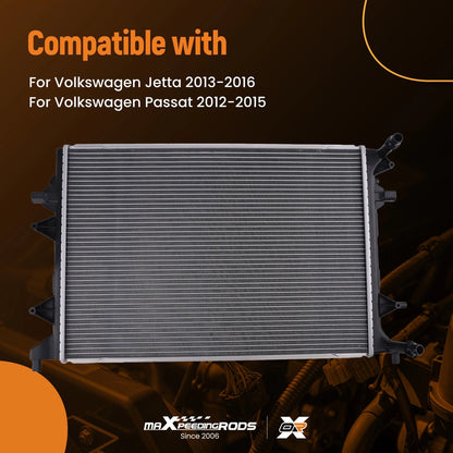 Aluminum Engine Radiator for Volkswagen Jetta & Passat 2012–2016
