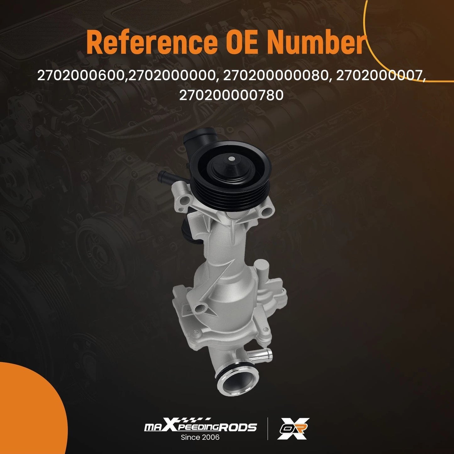 Certified Water Pump for Mercedes B250 CLA250 GLA250 (2015–2019)