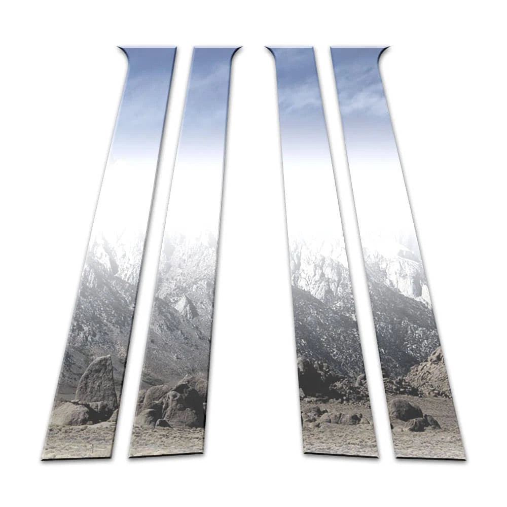 4Pc Chrome Pillar Post Covers Replacement for Chevy Aveo Sedan (2009–2011)