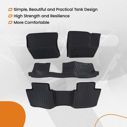 All Weather Black Floor Mats for Mitsubishi Outlander (2022–2025)
