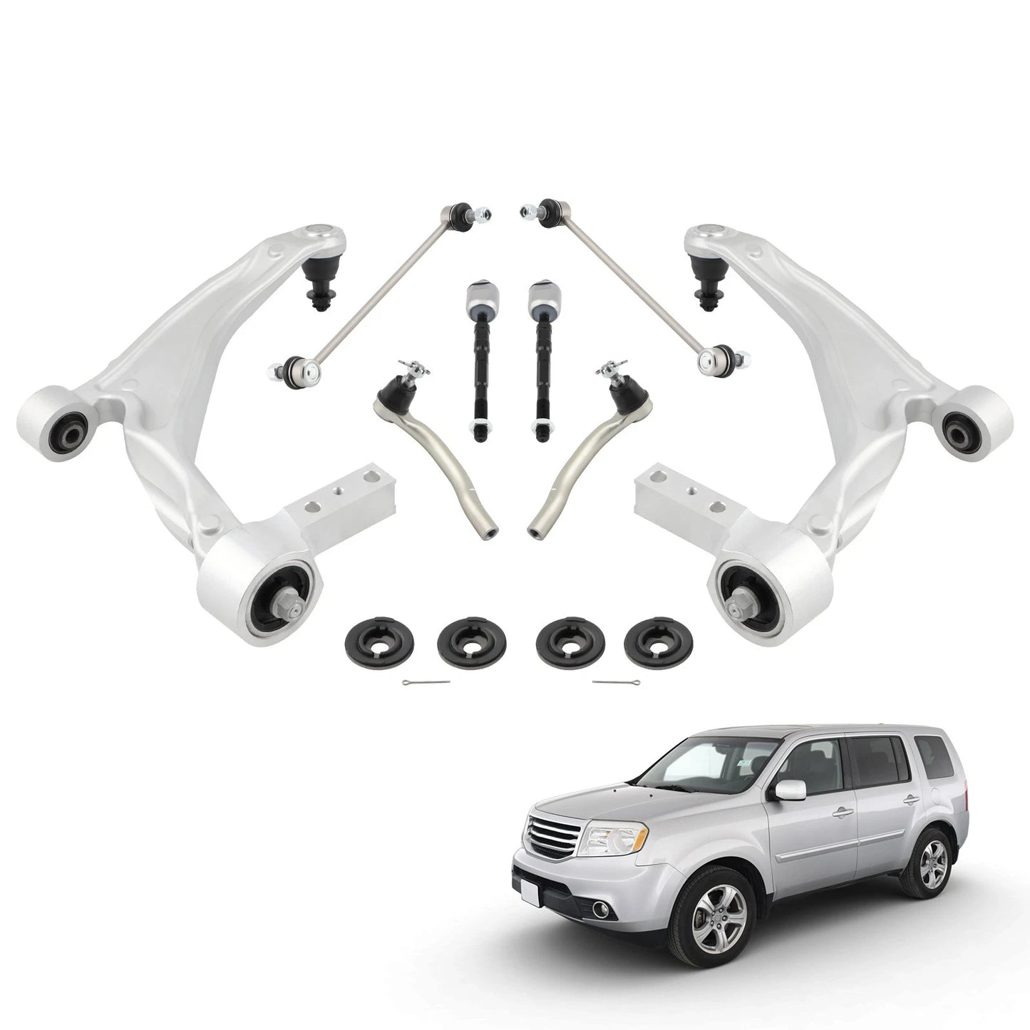 Front Control Arm Ball Joint, Tie Rod End, Sway Bar Link Kit for Honda 2009–2015