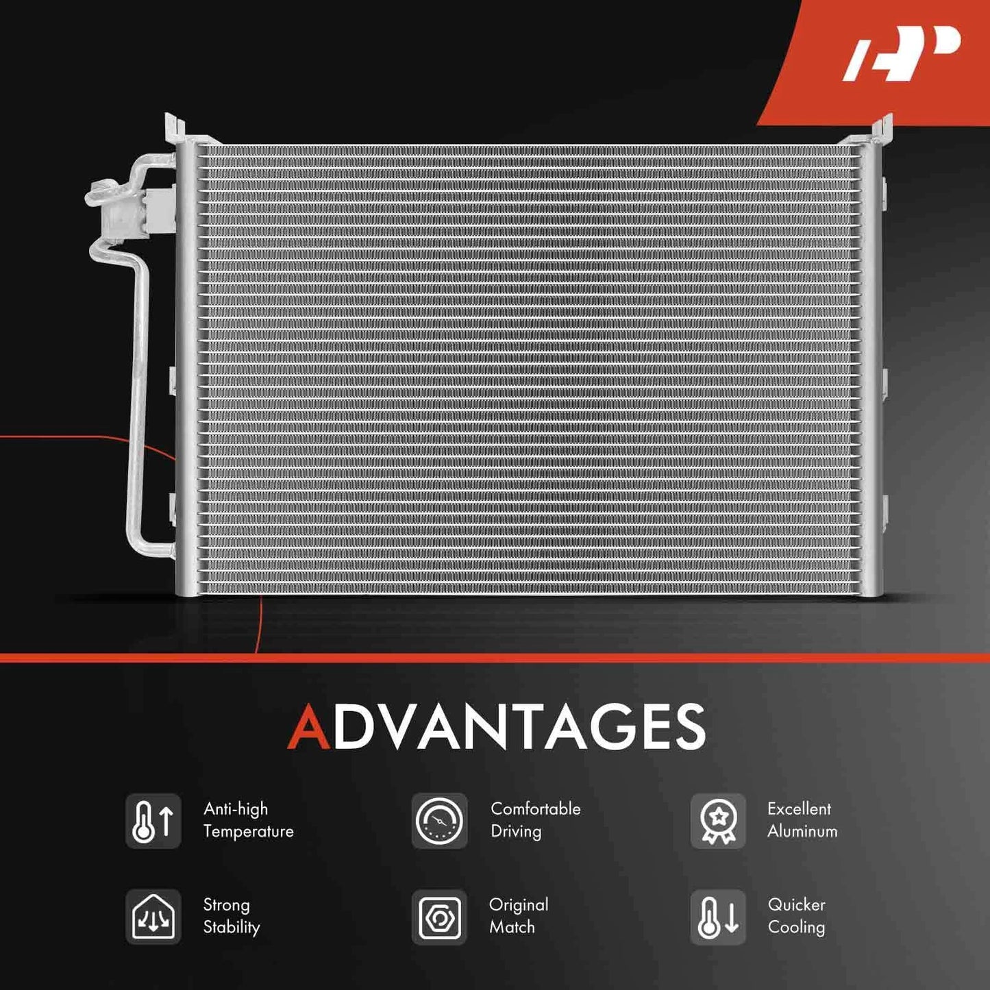 A/C Condenser with Bracket for Chevrolet Corvette (1994–1996)