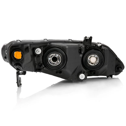 Crystal Headlight Set Black Clear Lens for 2006–2011 Honda Civic