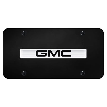 Chrome Name on Black License Plate - Officially Licensed for GMC