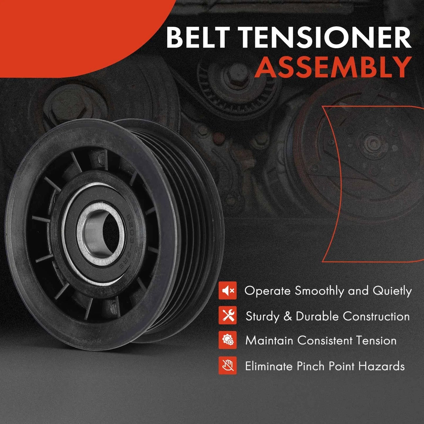 Belt Tensioner Pulley for Ford F-150 (1997–2003), Honda Civic (2012–2015)