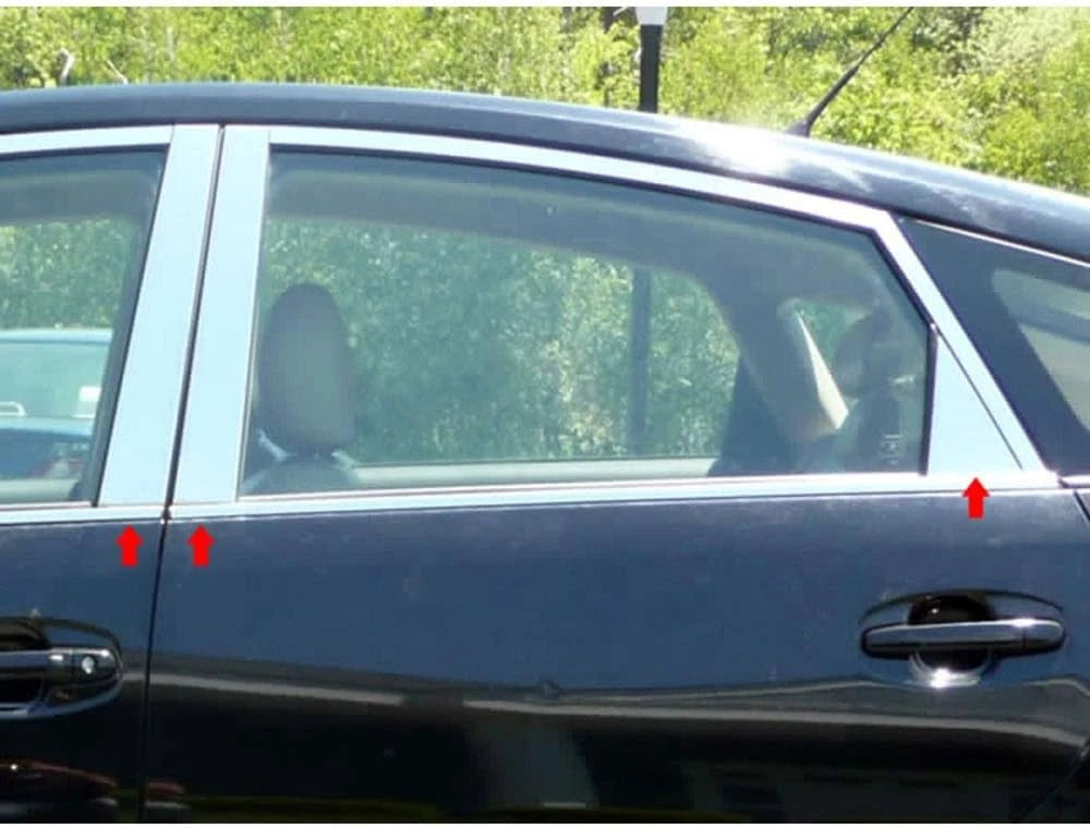 6pc. Luxury FX Chrome Pillar Post Trim for 2004-2009 Toyota Prius