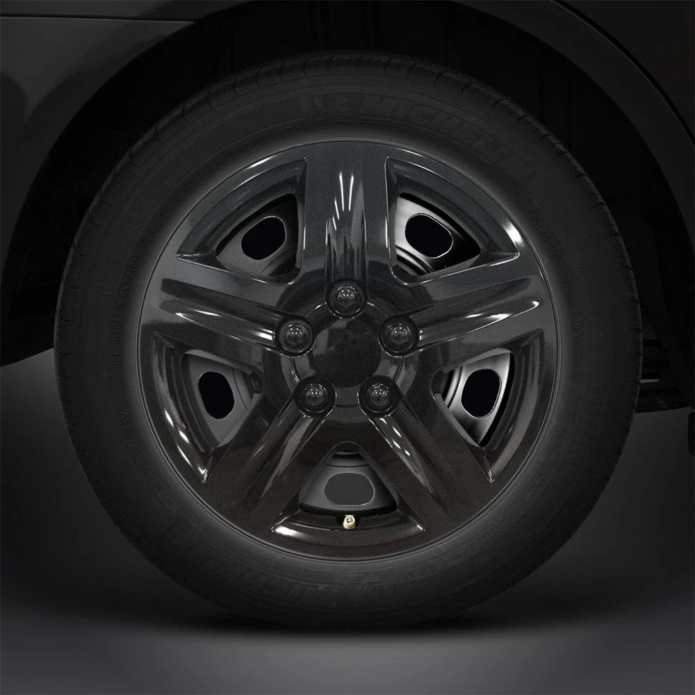 16" Gloss Black Deluxe Hubcaps/Wheel Covers (Set 4) for Monte Carlo Style Look