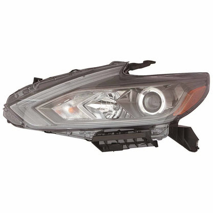 Halogen Headlight Assembly With Black Bezel for Nissan Altima (2016–2018)