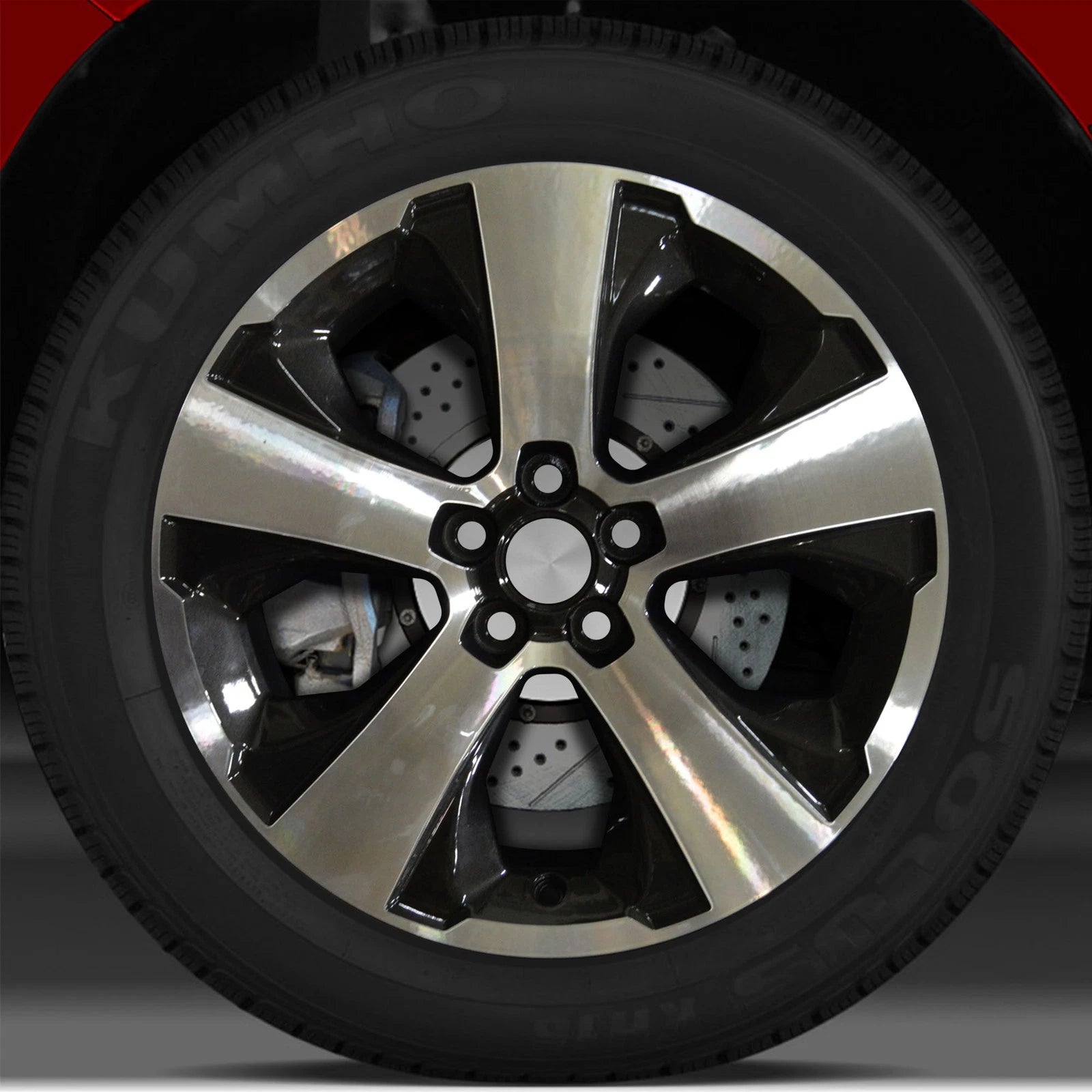 17x7 Factory Wheel (Drk Graphite Charcoal Mach'd Bright) for Subaru XV Crosstrek