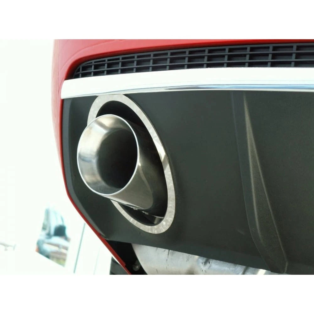 Exhaust Trim Rings Polished Stainless Chopped Oval Style for Chevy Camaro (2010–2013)