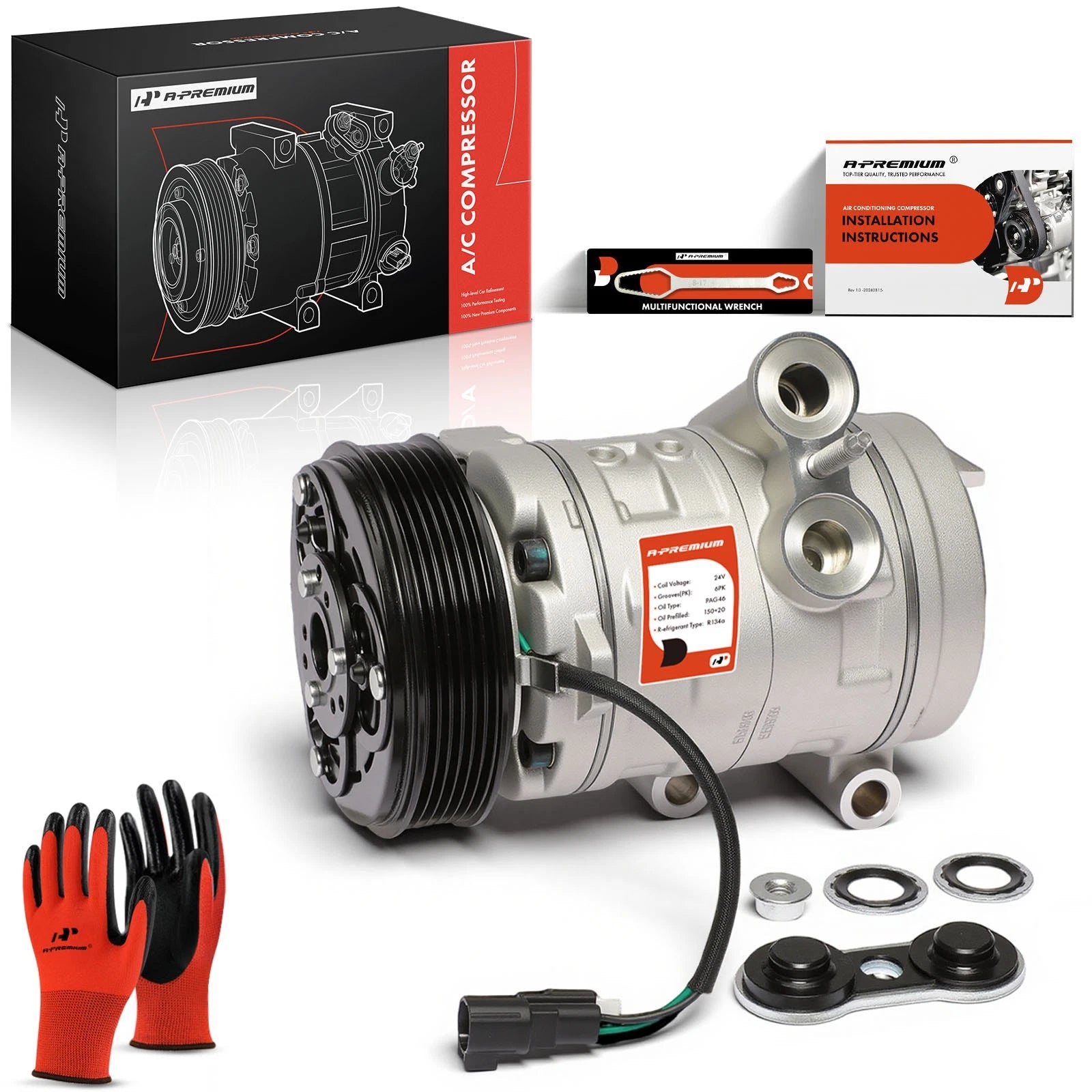 A/C Compressor with Clutch for Chevy Equinox Pontiac Torrent (2008–2009)