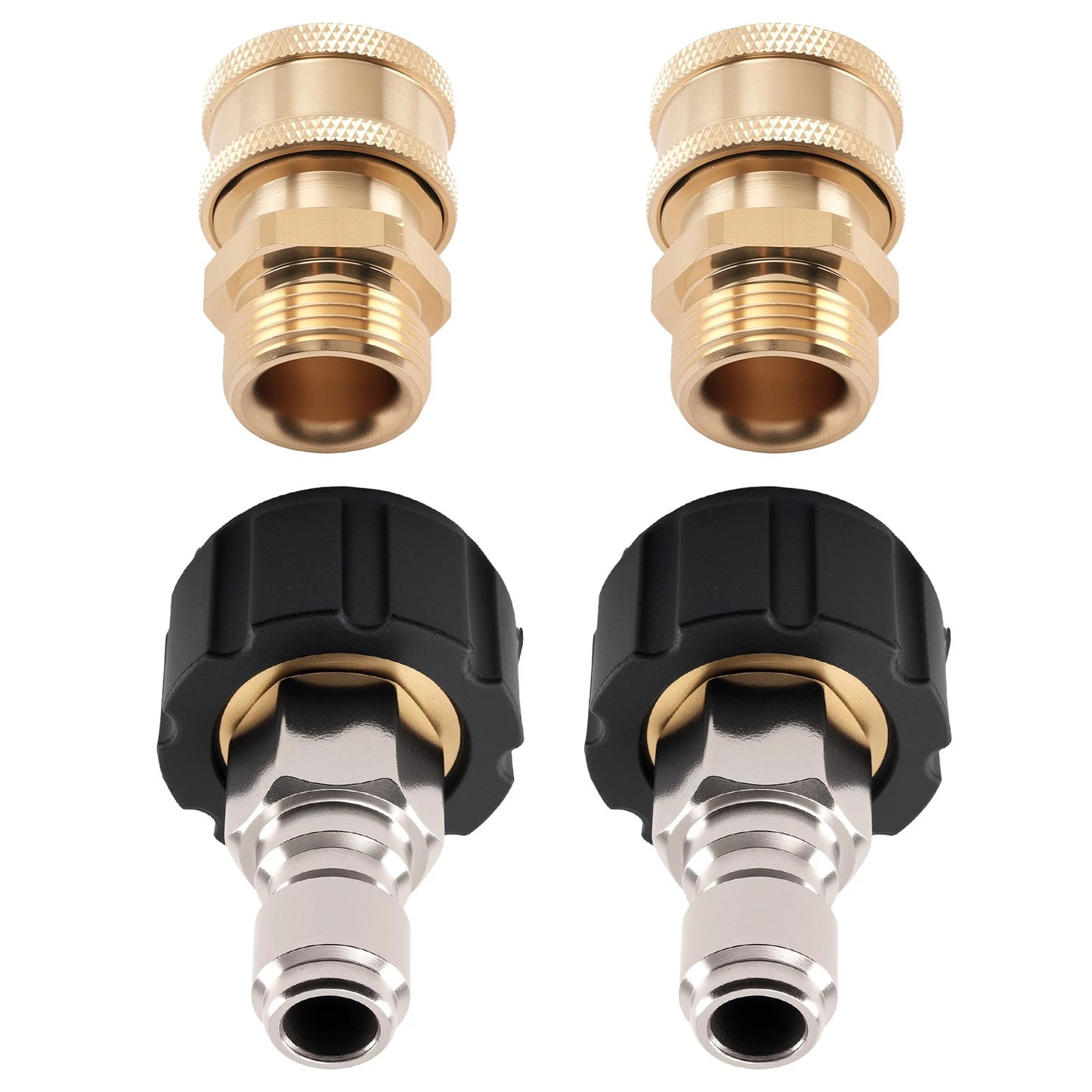 Brass Pressure Washer Adapter for M22-14 to 3/8" Quick Connect (5000 PSI)