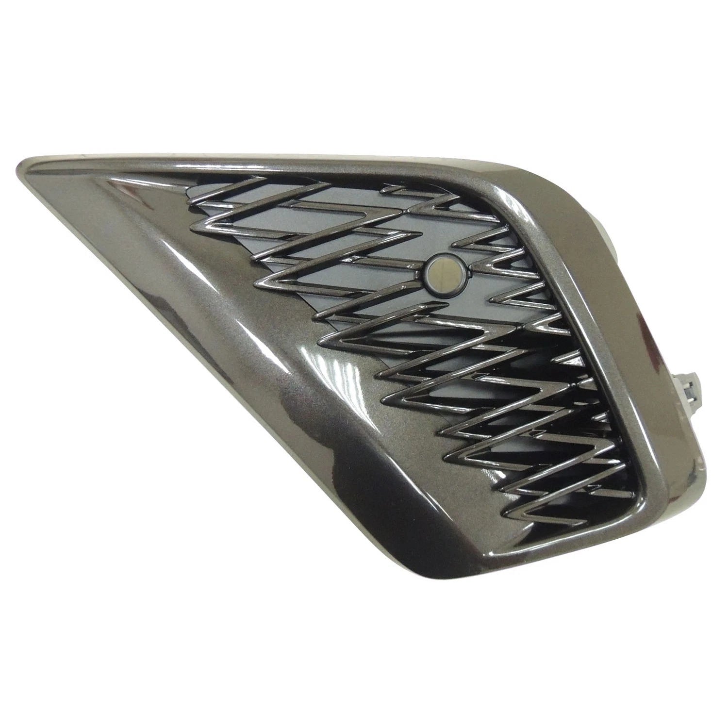 Replacement Black Painted Polypropylene Front Driver Lower Bumper Cover Grille