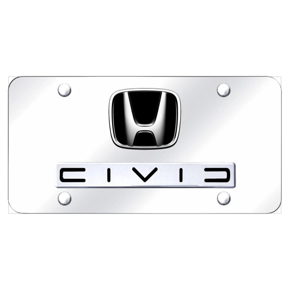 Dual Chrome Reverse C on Chrome Plate - Officially Licensed for Honda Civic