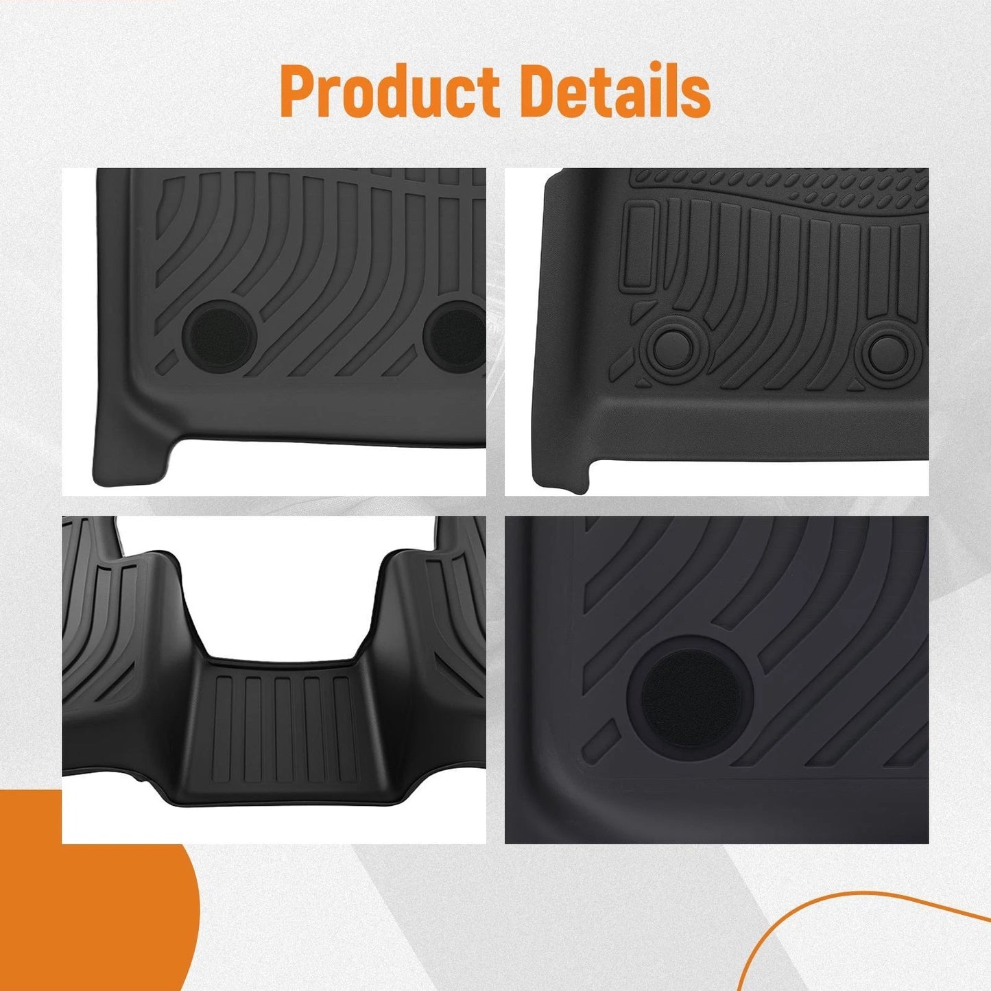 Anti-Slip Floor Mats Set for BMW X3 F25 (2011–2017) and X4 F26 (2015–2017)