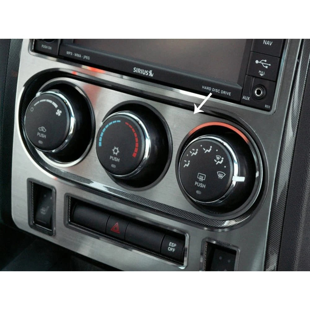Brushed Stainless Steel A/C Control Trim Plate for 2008-14 Dodge Challenger SRT8