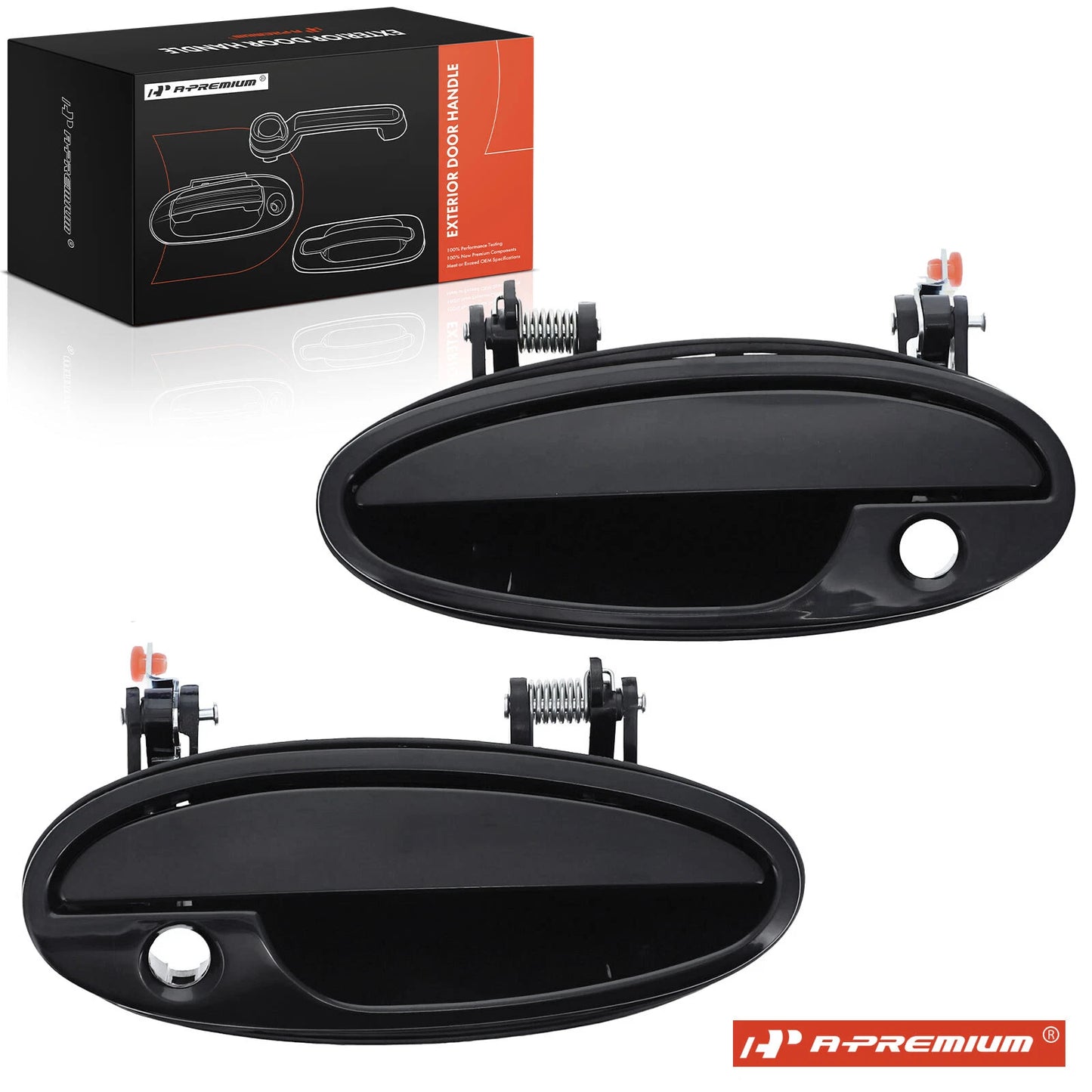 2X Front Exterior Door Handle for Chevrolet Malibu (1997–2003) Buick Regal (1997–2004)