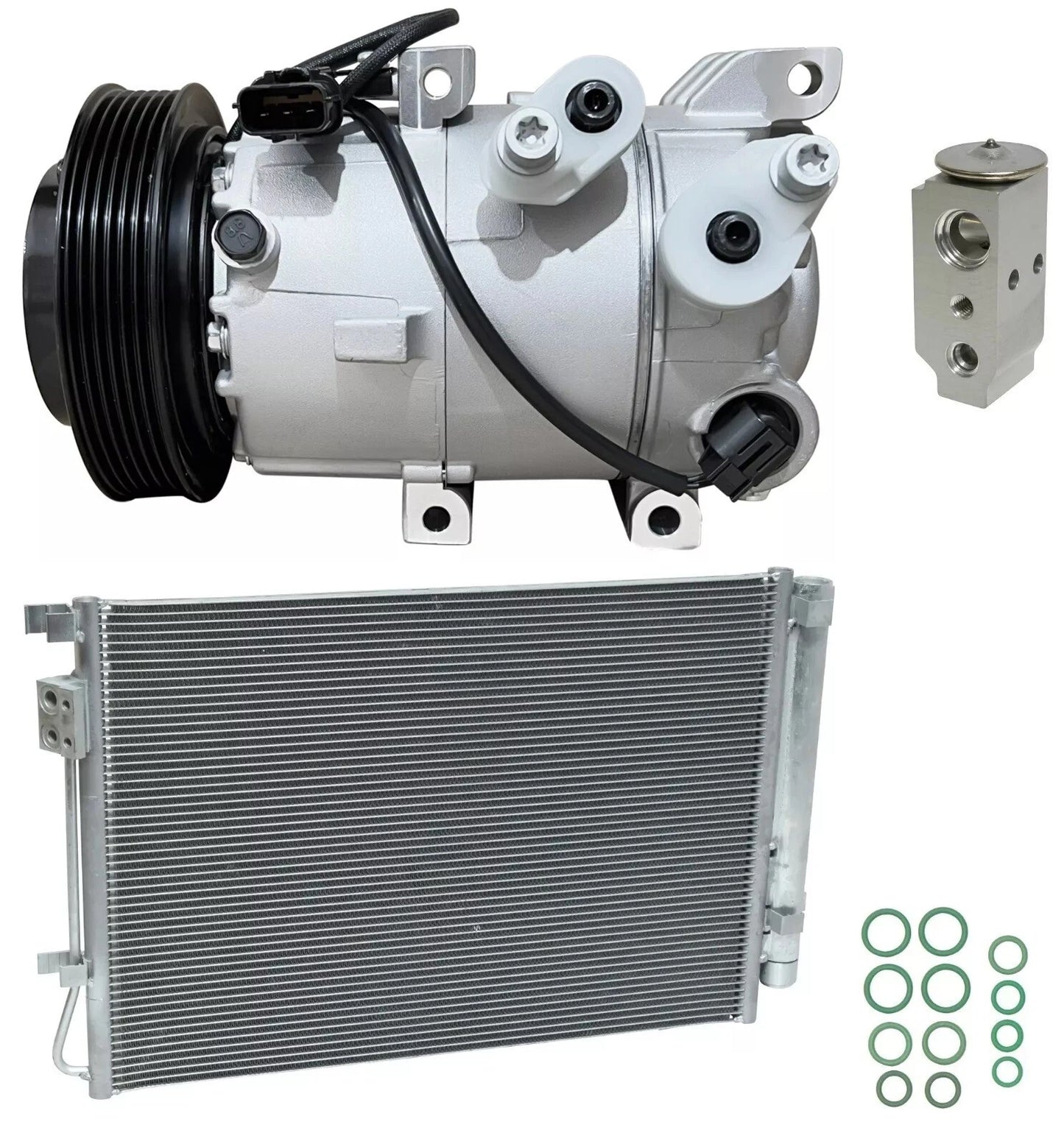 A/C Compressor Kit With Condenser for Kia Rio 1.6L (2018–2018)