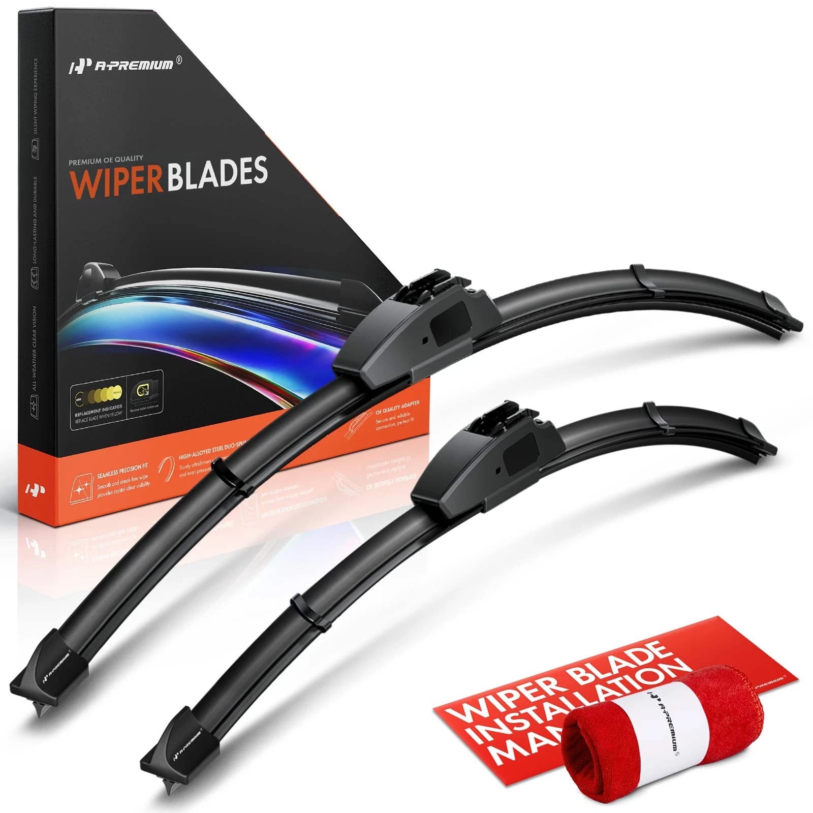 2x Front Wiper Blades for Chevy City Express Pontiac Saturn (2015–2018)
