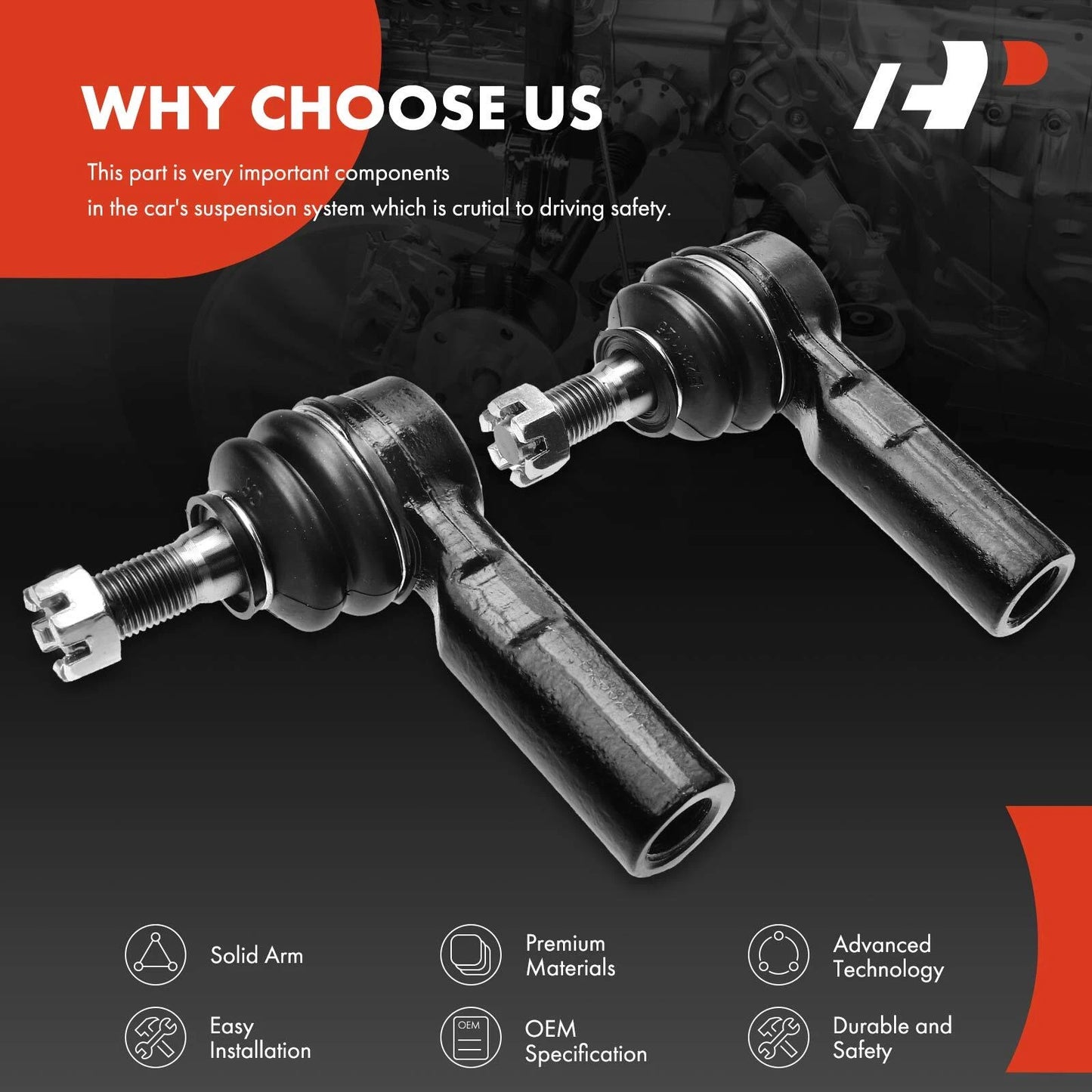 2X Outer Tie Rod Ends for Toyota Camry RAV4 Corolla Scion xB Lexus