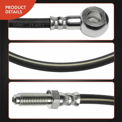 2X Front Brake Hydraulic Hose for Isuzu FRR NRR (2000–2010)