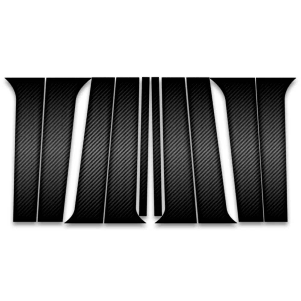 10pc Carbon Fiber Pillar Post Covers for 2022-2023 Jeep Wagoneer