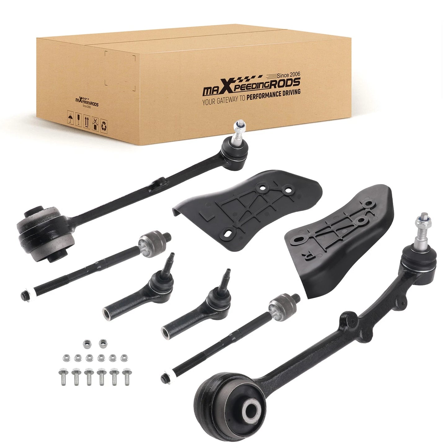 Front Forward Lower Control Arm Tierod End Kit 6pcs for Ford Mustang (2015–2019)