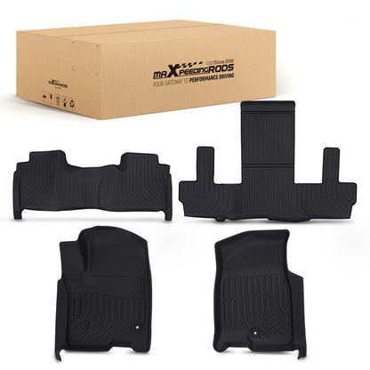 Black TPE Rubber Floor Mats for Chevrolet Suburban Yukon XL (2021–2025)