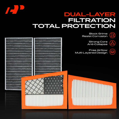 2X Engine & Active Carbon Cabin Air Filter for Mercedes-Benz ML320 (2000–2005)