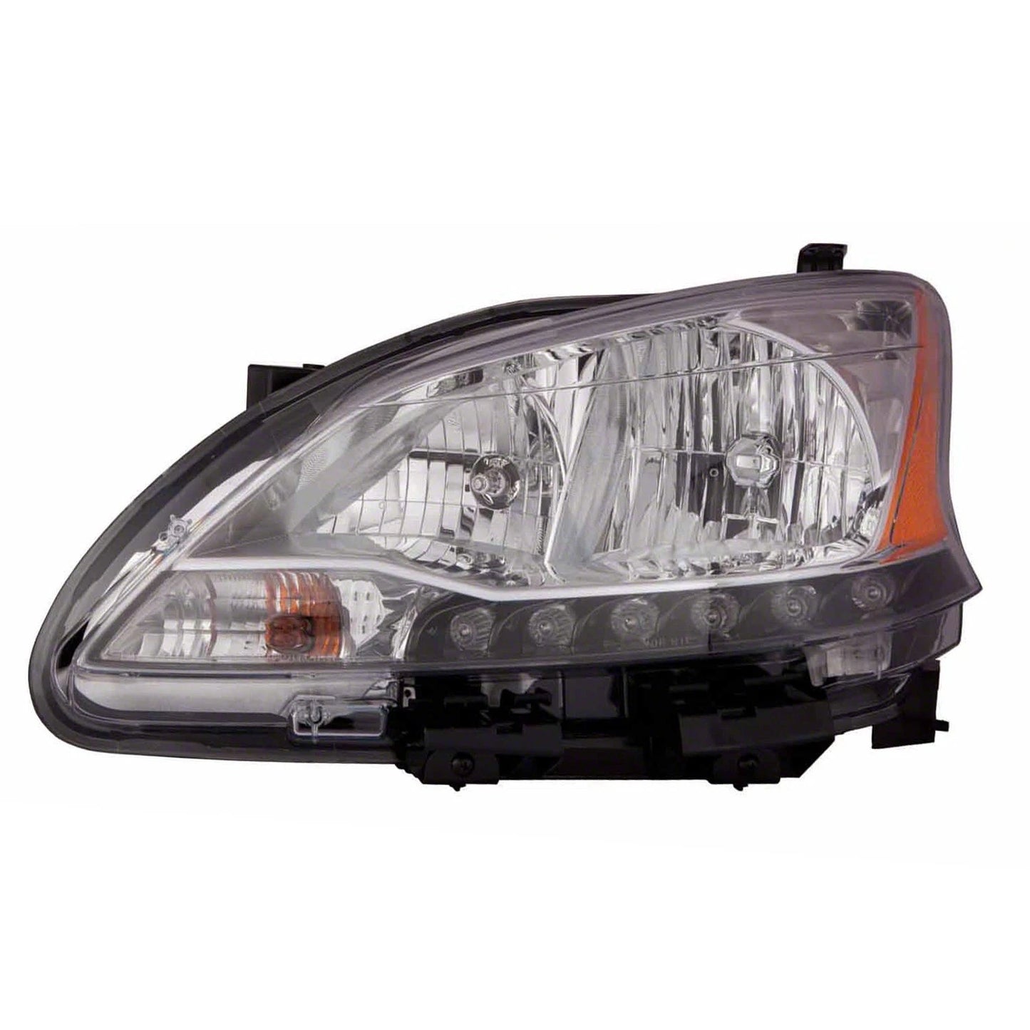 Head Light Assembly Driver Side Replacement Halogen w/ LED Accents for Nissan (2008–2019)