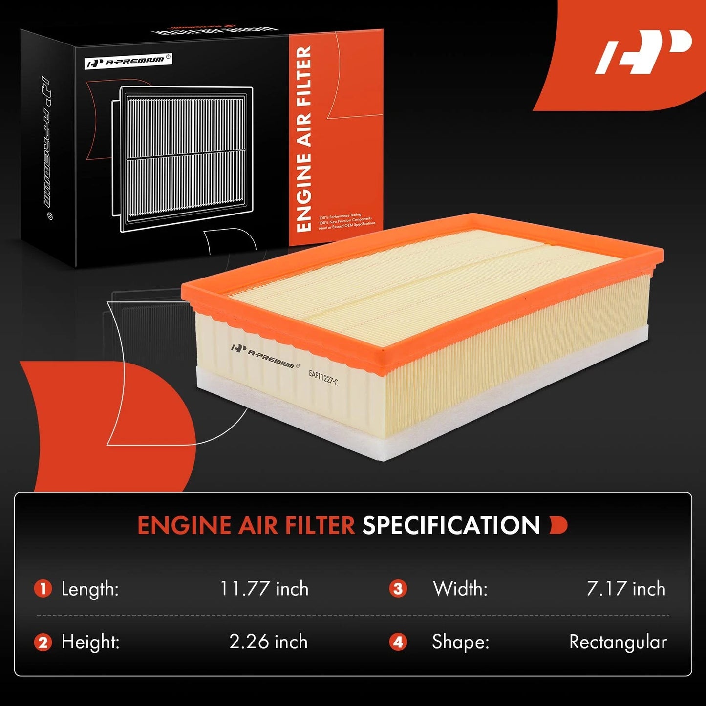 2X Engine Air Filter for Chevrolet Impala (2012–2013)