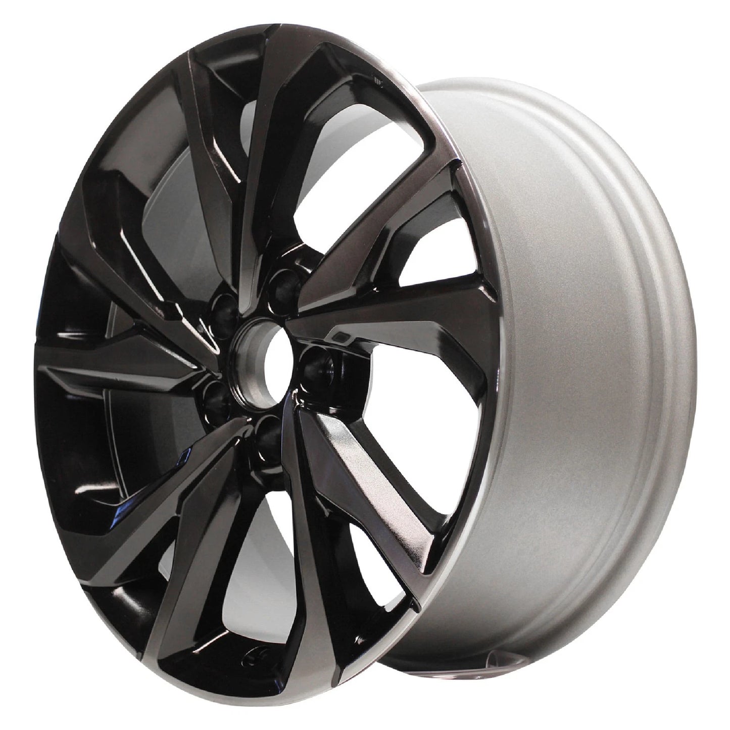 JTE Wheels 18 Inch Smoked Clear Coat Black Rim for Honda Civic (2017–2018)