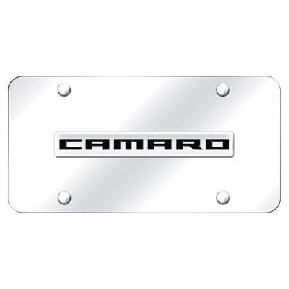 Chrome Name on Chrome License Plate - Officially Licensed for Chevrolet Camaro