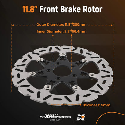 Front Brake Rotor Disc for Harley Davidson Dyna Touring Street Glide (2000–2017)
