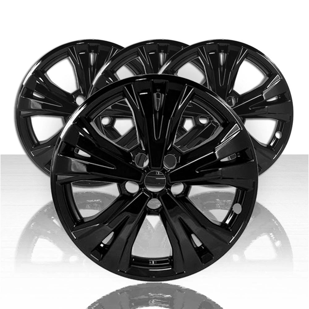 4 Black 18" Wheel Skins Hub Caps Alloy Rim Covers for Nissan Rogue 2017-2020