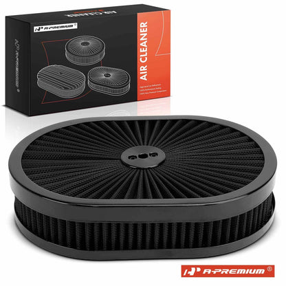 12" X 2" Oval Black Air Cleaner for Chevy Impala (1975–1983)