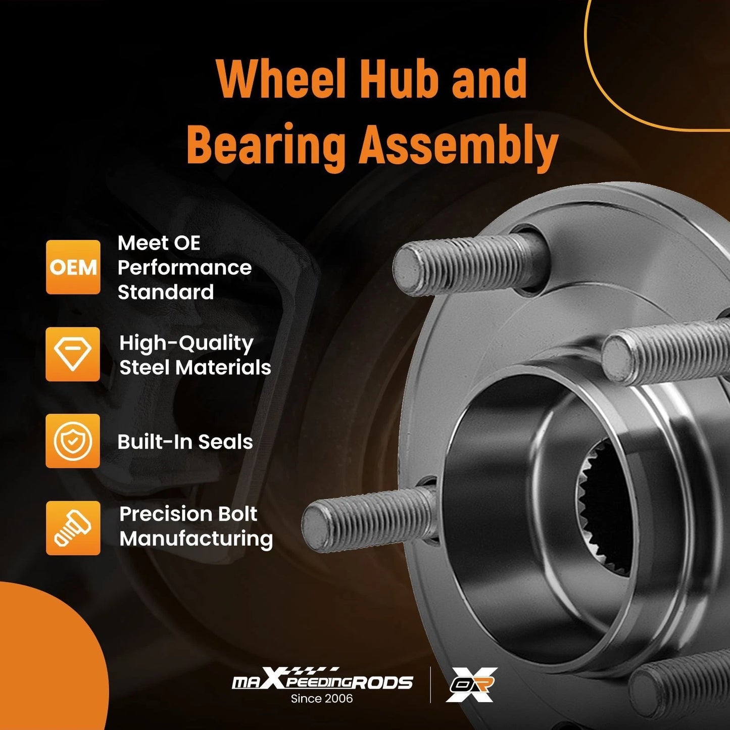 Complete Rear Wheel Hub Assembly Pair for Mazda CX-9 (2007–2015) AWD