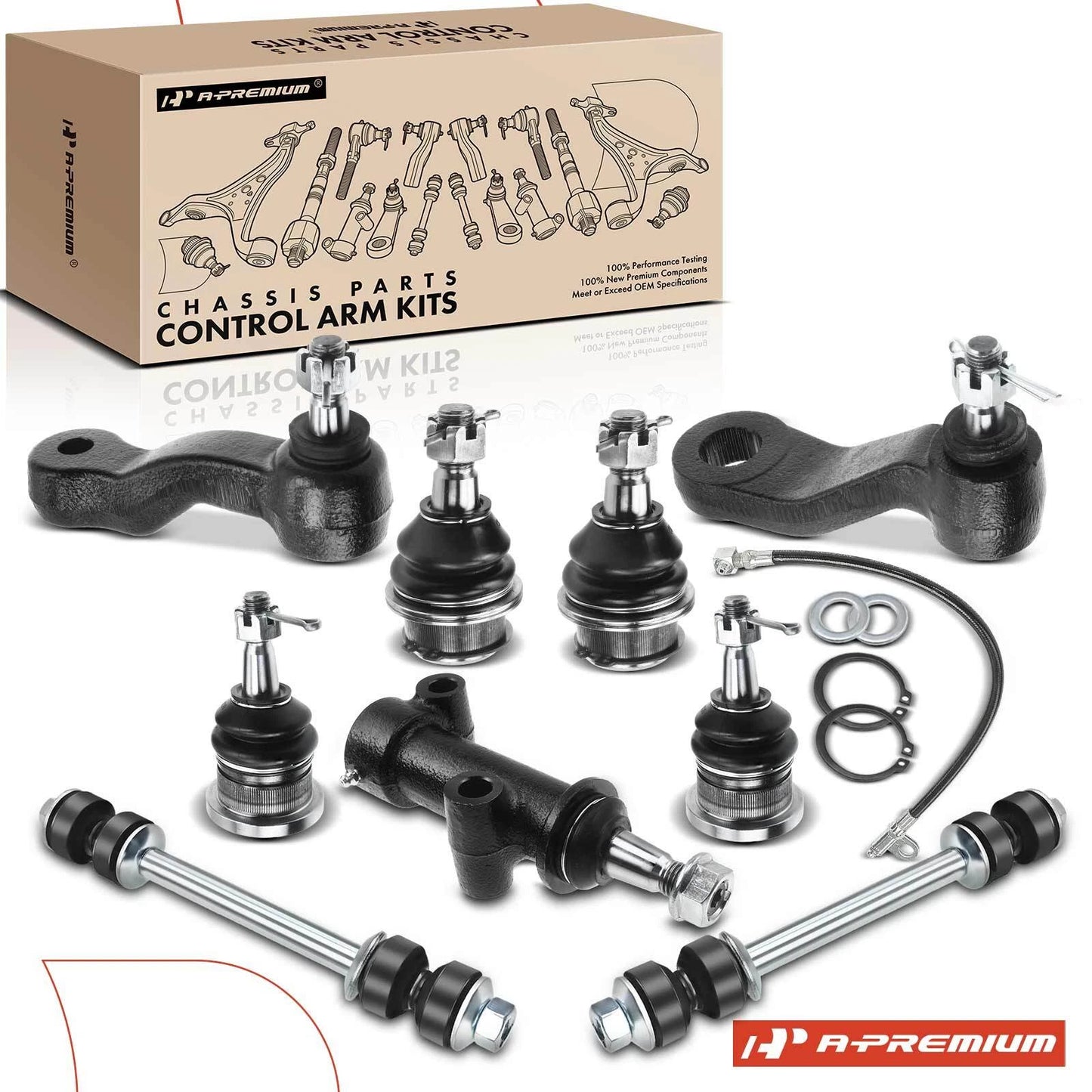 9x Front Sway Bar with Ball Joint for Chevy Silverado 1500 (1999–2006)