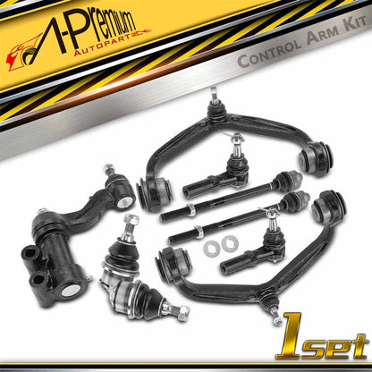 9x Front Control Arm Ball Joint Tie Rod Idler Arm for Chevy GMC (2011–2019)