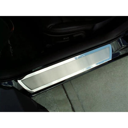 Polished Stainless Outer Door Sill Trim Kit w/Brushed Insert for 05-13 Corvette