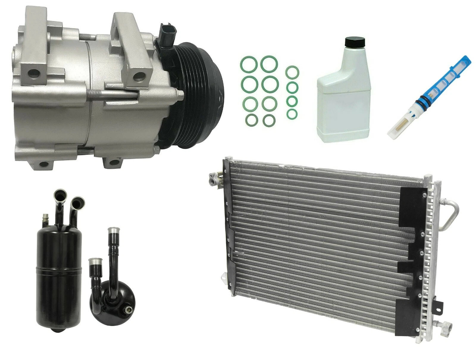 AC Compressor Kit with Condenser for Nissan Navara D40 (2010–2015)
