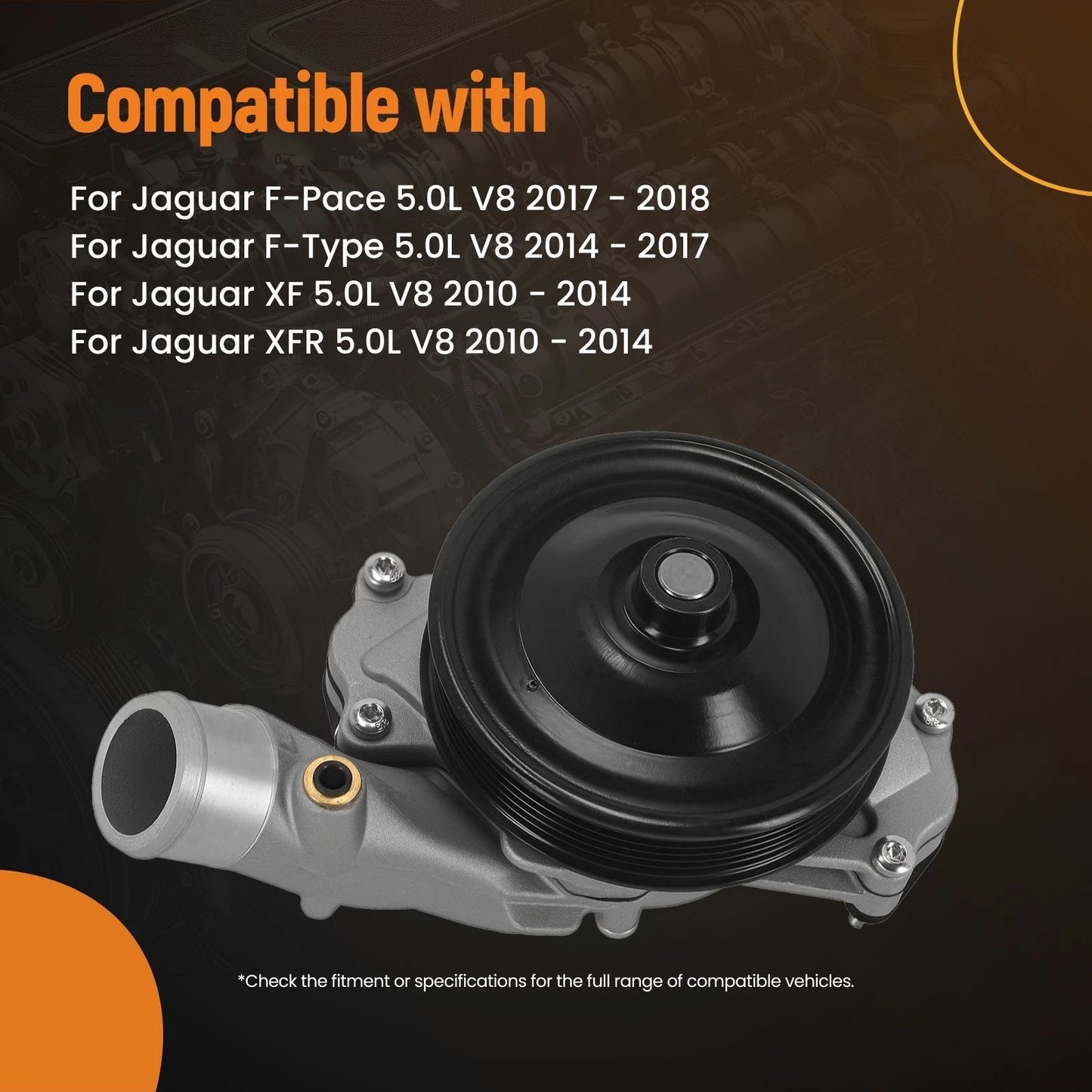 Coolant Water Pump for Jaguar F-Type XF (2010–2017)