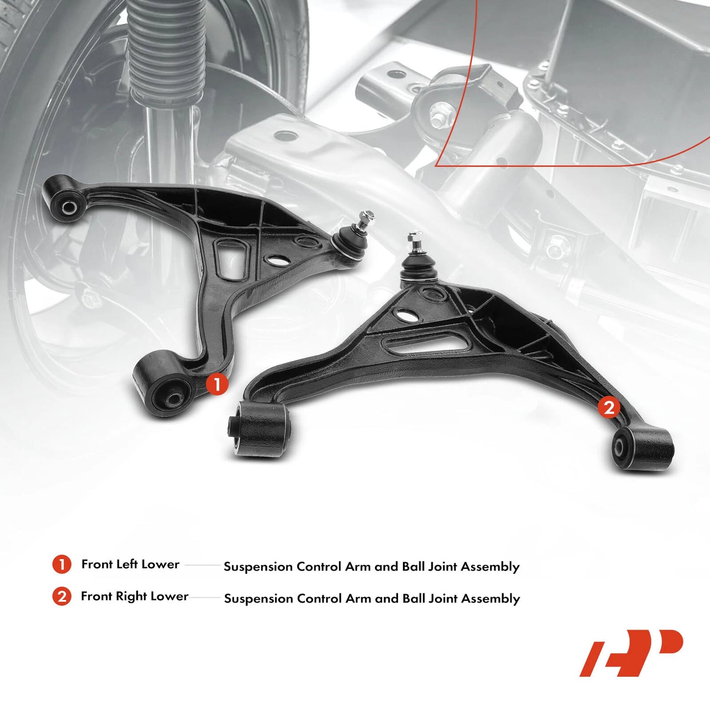2X Front Lower Control Arm & Ball Joint for Chevy Tracker (1999–2004)